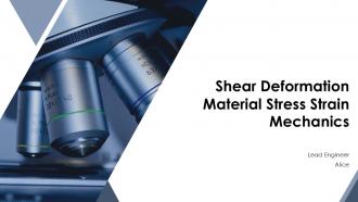 Shear Deformation Material Stress Strain Mechanics PPT Example ST AI