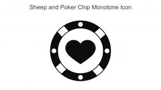 Sheep And Poker Chip Monotone Icon In Powerpoint Pptx Png And Editable Eps Format