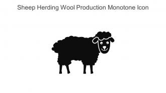 Sheep Herding Wool Production Monotone Icon In Powerpoint Pptx Png And Editable Eps Format