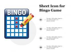 Sheet icon for bingo game