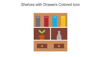 Shelves With Drawers Colored Icon In Powerpoint Pptx Png And Editable Eps Format