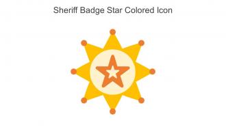 Sheriff Badge Star Colored Icon In Powerpoint Pptx Png And Editable Eps Format