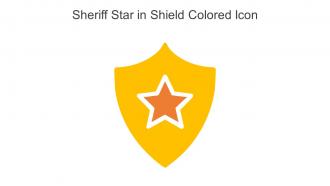 Sheriff Star In Shield Colored Icon In Powerpoint Pptx Png And Editable Eps Format