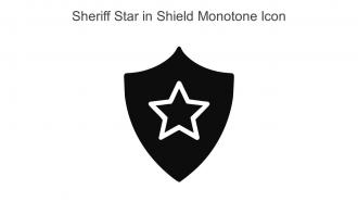 Sheriff Star In Shield Monotone Icon In Powerpoint Pptx Png And Editable Eps Format