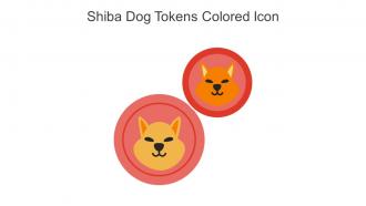 Shiba Dog Tokens Colored Icon In Powerpoint Pptx Png And Editable Eps Format