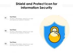 Shield and protect icon for information security