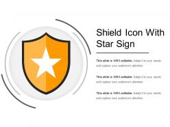 Shield icon with star sign