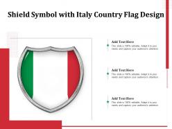 Shield symbol with italy country flag design