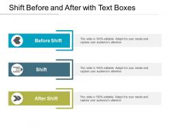 Shift before and after with text boxes