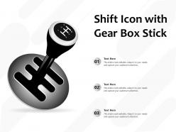 Shift icon with gear box stick
