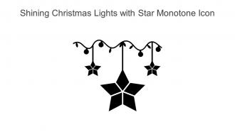Shining Christmas Lights With Star Monotone Icon In Powerpoint Pptx Png And Editable Eps Format