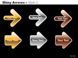 Shiny arrows 1 powerpoint presentation slides db
