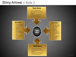 Shiny arrows 2 powerpoint presentation slides db