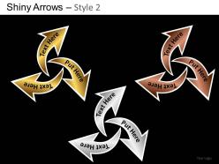 Shiny arrows 2 powerpoint presentation slides db