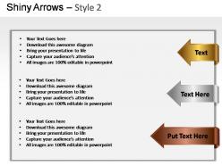 Shiny arrows style 2 powerpoint presentation slides