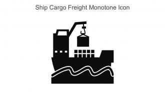 Ship Cargo Freight Monotone Icon In Powerpoint Pptx Png And Editable Eps Format