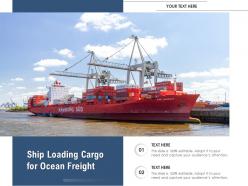 Ship Loading Cargo For Ocean Freight