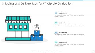Shipping And Delivery Icon For Wholesale Distribution