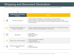 Shipping and document generation trucking company ppt icons