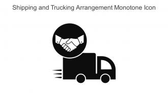 Shipping And Trucking Arrangement Monotone Icon In Powerpoint Pptx Png And Editable Eps Format