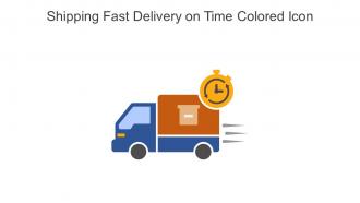 Shipping Fast Delivery On Time Colored Icon In Powerpoint Pptx Png And Editable Eps Format