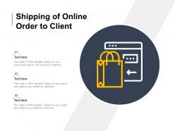 Shipping of online order to client