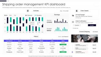 Shipping Order Management KPI Dashboard