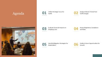 Shipping Report Tariffs Impact Volumes PPT Outline AT Pre-designed Images