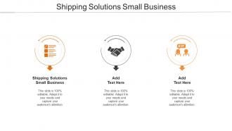Shipping Solutions Small Business Ppt Powerpoint Presentation Icon Microsoft Cpb