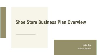 Shoe Store Business Plan Overview PPT Graphics AT