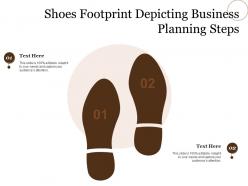 Shoes footprint depicting business planning steps