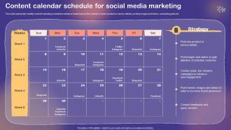 Shopper And Customer Marketing Content Calendar Schedule For Social Media Marketing