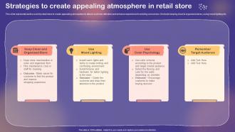 Shopper And Customer Marketing Strategies To Create Appealing Atmosphere In Retail Store