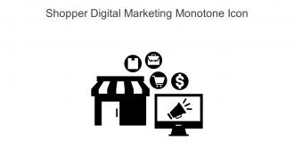 Shopper Digital Marketing Monotone Icon In Powerpoint Pptx Png And Editable Eps Format