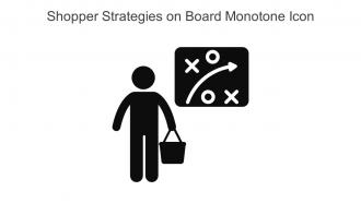 Shopper Strategies On Board Monotone Icon In Powerpoint Pptx Png And Editable Eps Format