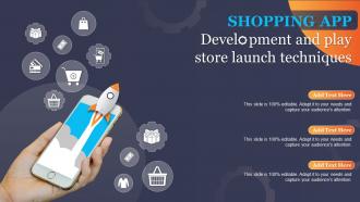 Shopping App Devel Pment And Play Store Launch Techniques