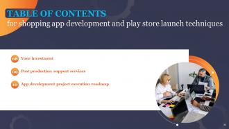 Shopping App Development And Play Store Launch Techniques Powerpoint Presentation Slides