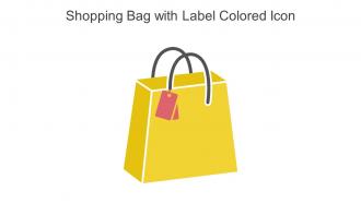 Shopping Bag With Label Colored Icon In Powerpoint Pptx Png And Editable Eps Format
