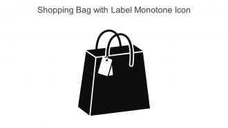 Shopping Bag With Label Monotone Icon In Powerpoint Pptx Png And Editable Eps Format