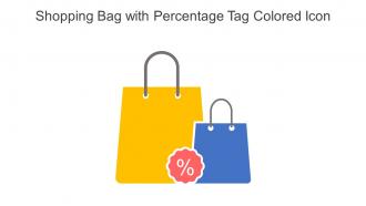 Shopping Bag With Percentage Tag Colored Icon In Powerpoint Pptx Png And Editable Eps Format