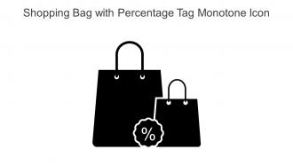 Shopping Bag With Percentage Tag Monotone Icon In Powerpoint Pptx Png And Editable Eps Format