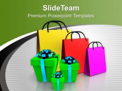 Shopping bags and gifts festival powerpoint templates ppt themes and graphics 0113