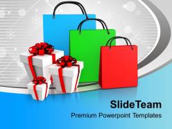 Shopping bags and presents powerpoint templates ppt themes and graphics 0113