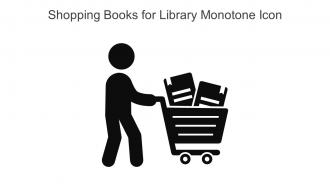 Shopping Books For Library Monotone Icon In Powerpoint Pptx Png And Editable Eps Format