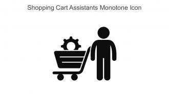 Shopping Cart Assistants Monotone Icon In Powerpoint Pptx Png And Editable Eps Format
