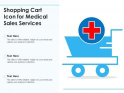 Shopping cart icon for medical sales services
