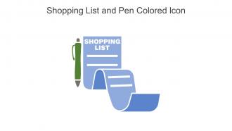 Shopping List And Pen Colored Icon In Powerpoint Pptx Png And Editable Eps Format