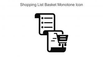 Shopping List Basket Monotone Icon In Powerpoint Pptx Png And Editable Eps Format