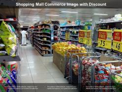 Shopping mall commerce image with discount