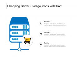 Shopping server storage icons with cart